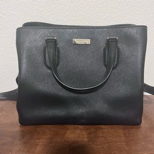 Kate Spade black large handbag with shoulder strap and crossbody strap